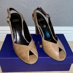 STUART WEITZMAN - sling back peep toe